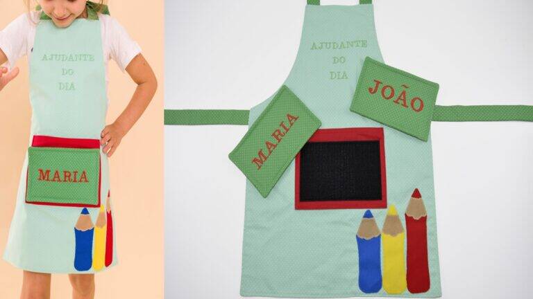 Avental Infantil Ajudante do Dia em Patchwork: Guia Completo!