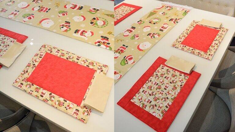 Jogo Americano de Natal em Patchwork: Faça o Seu!