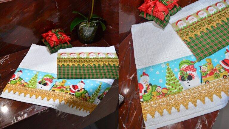 Aprenda a Fazer um Charmoso Kit Lavabo de Natal!