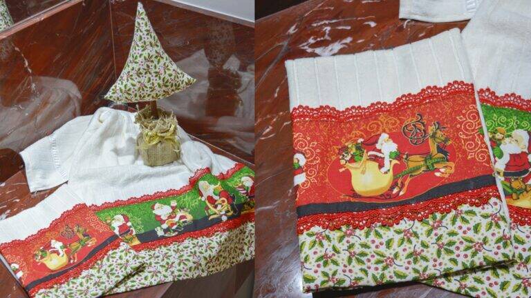 Toalhas Decorativas de Natal: Aprenda a Fazer as Suas!
