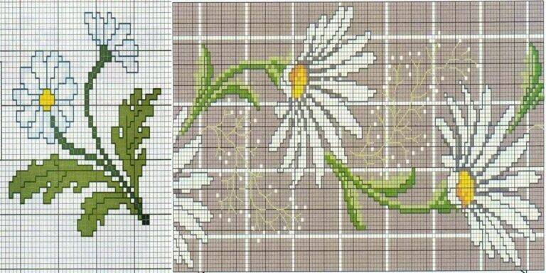 Margaridas em Ponto Cruz: Encanto e Beleza no Artesanato!