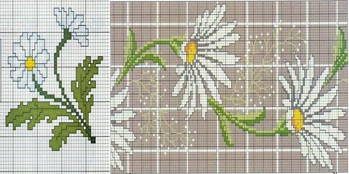 Margaridas em Ponto Cruz: Encanto e Beleza no Artesanato!