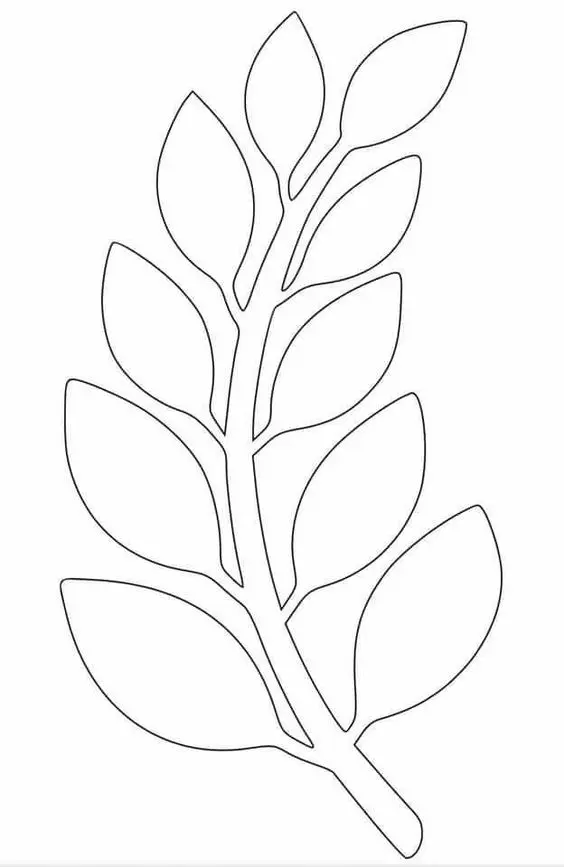 moldes de folhas