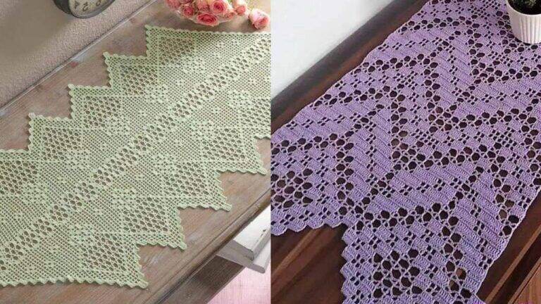 7 Trilhos de Mesa em Crochê: Gráficos e Tutorial para Iniciantes