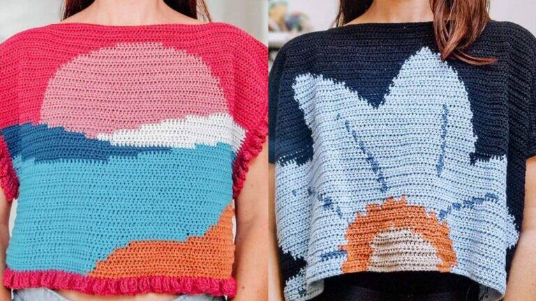 Crochê Moderno: Blusas de Crochê com a Técnica do Ponto Conduzido