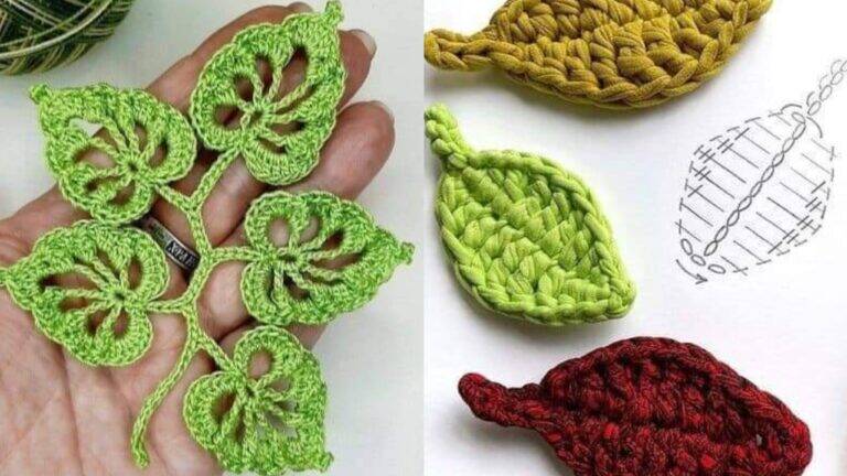 Aplicações de Folhas em Crochê: Dê um Toque Suave e Elegante às Suas Criações