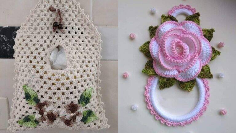 Decoração Prática: Itens Funcionais de Crochê para Sua Cozinha e Banheiro