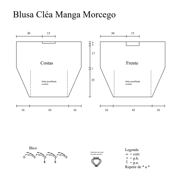 blusa em crochê