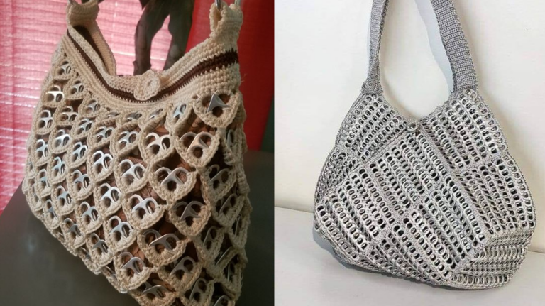 Tutorial de Como Fazer Bolsa de Crochê com Lacre de Latinhas