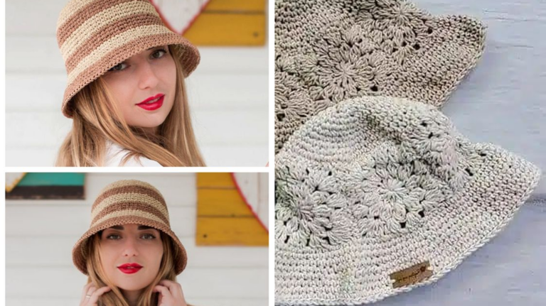 Bucket Hats em Crochê que Vendem Muito no Verão