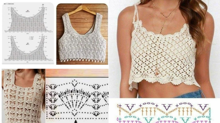 Croppeds de Crochê que Fazem Sucesso na Gringa e na Moda com Graficos e Video Aula
