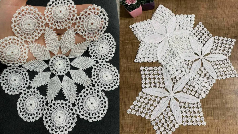 Centros de Mesa em Crochê Moderno com Gráficos e Video Aula!