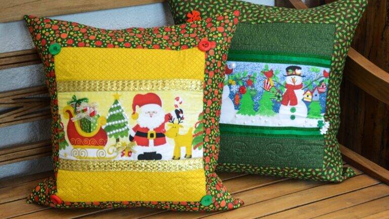 Capas de Almofadas Natalinas em Patchwork: Como Fazer a Sua?
