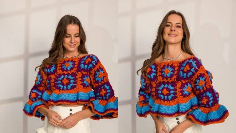 Blusa de Crochê Vanguarda: Uma Linda Peça Feita Por Você!