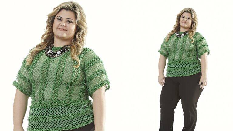 Blusa de Crochê Verde – Plus Size: Aprenda a Fazer a Sua!