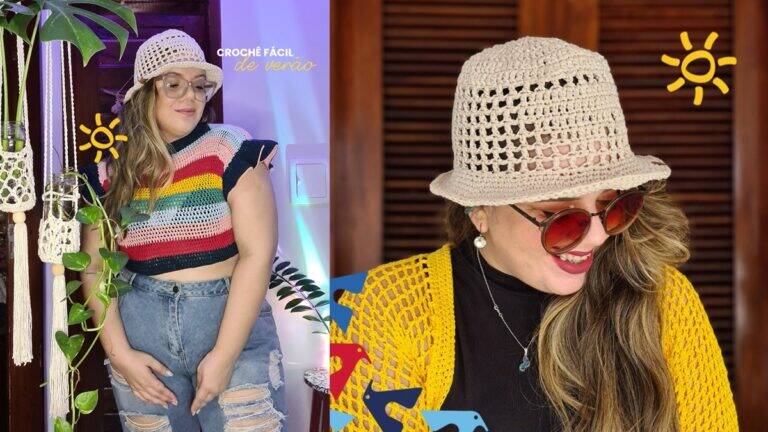 Bucket Hat em Crochê: Uma Peça Linda e Fácil de Vender!