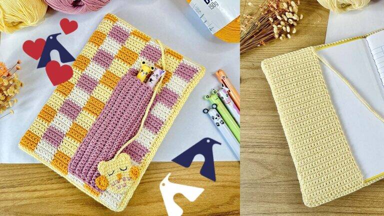 Capa de Caderno em Crochê: Faça Para Um Professor!