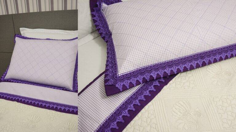 Jogo de Cama Roxo em Patchwork: Faça o Seu!