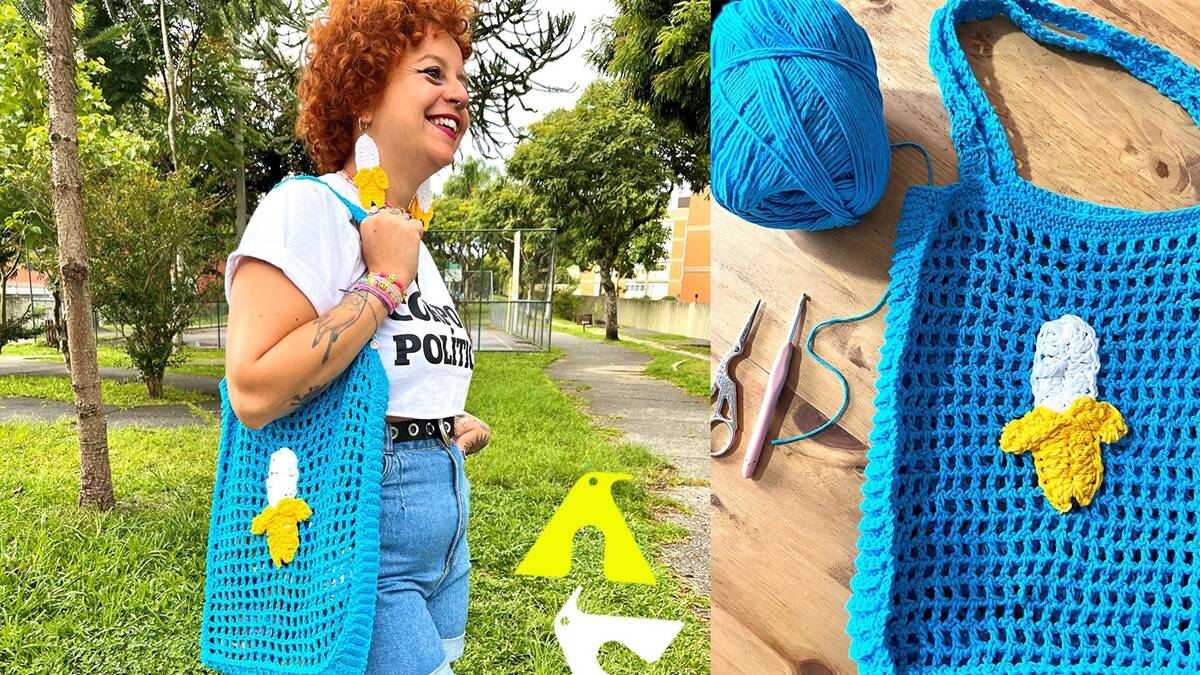 Ecobag em Crochê e Brincos: Aprenda a Fazer Esse Conjunto!