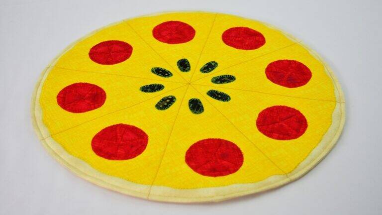 Jogo Americano em Patchwork de Pizza: Aprenda a Fazer o Seu!