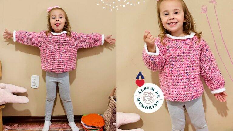 Suéter Infantil Picnic em Crochê: Aprenda a Fazer!