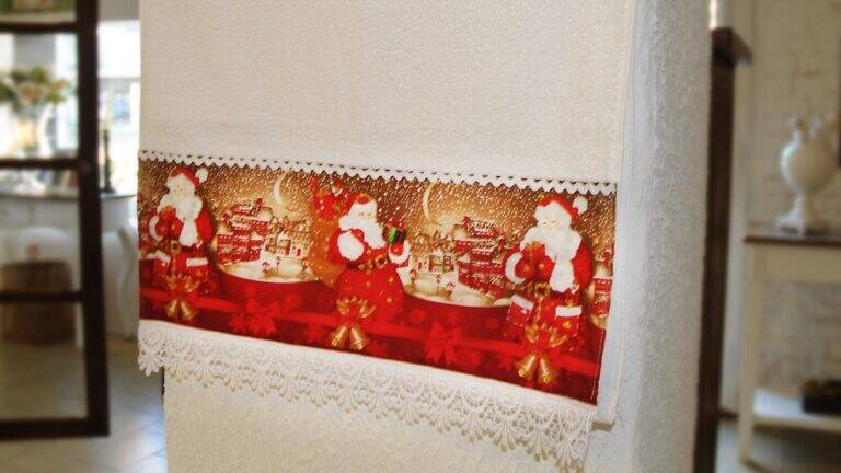 Toalha de Rosto em Patchwork: Decore Sua Casa para o Natal!