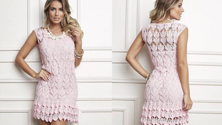 Vestido de Crochê Rosa: Aprenda a Fazer Essa Peça Linda!