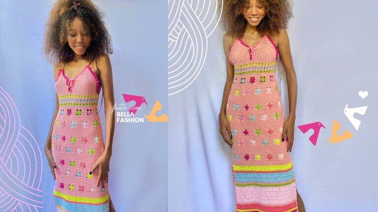 Vestido de Crochê Intarsia: Aprenda a Fazer Este Lindo Vestido!