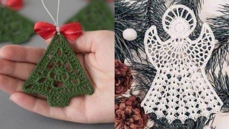 Decore sua Árvore de Natal com Crochê: Ideias Criativas e Fáceis