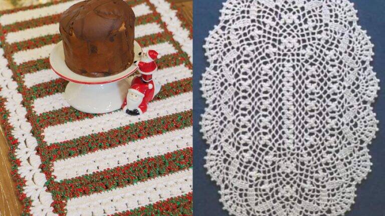 Caminhos de Mesa em Crochê para o Natal: Charme e Personalidade na Sua Decoração