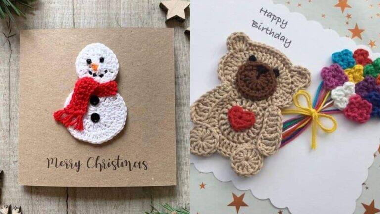 Personalize com Amor: Cartões em Crochê para Encantar Quem Você Ama