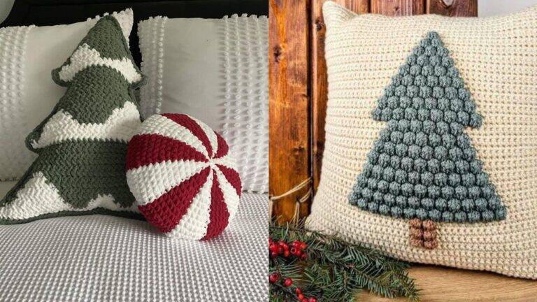 DIY de Natal: Transforme Sua Decoração com Almofadas de Crochê