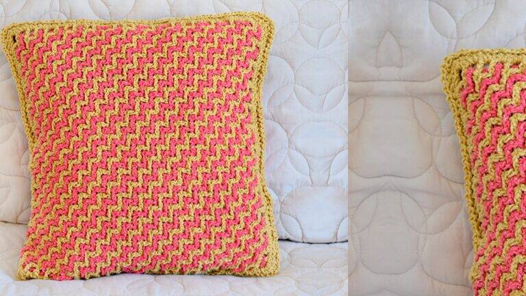 Almofada de Crochê Zigzag: Aprenda a Fazer esse Lindo Modelo!