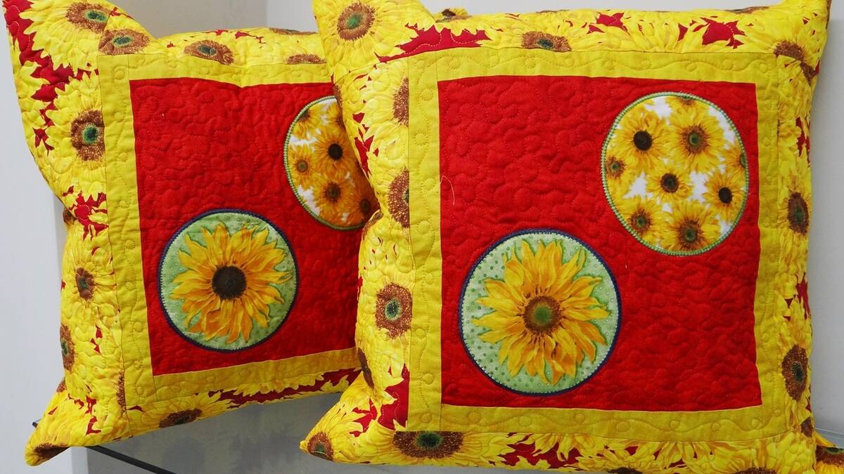 almofada em patchwork