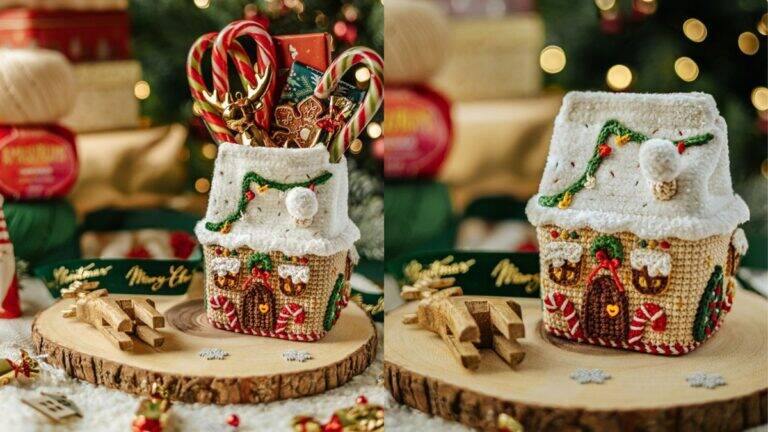 Amigurumi de Casinha de Gengibre: O seu Natal Mais Especial!