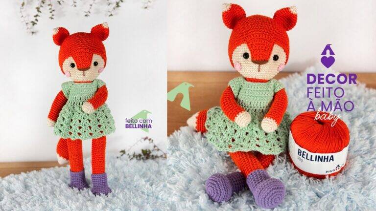 Amigurumi Raposa Joaquina: Encanto e Carinho em Cada Ponto!