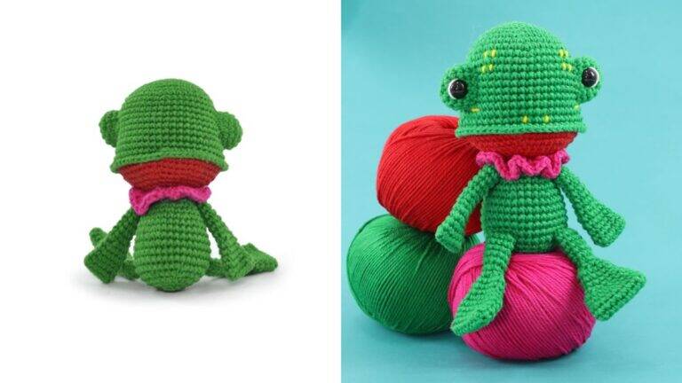 Amigurumi de Sapo Color Block: Um Modelo Fofinho e Encantador!