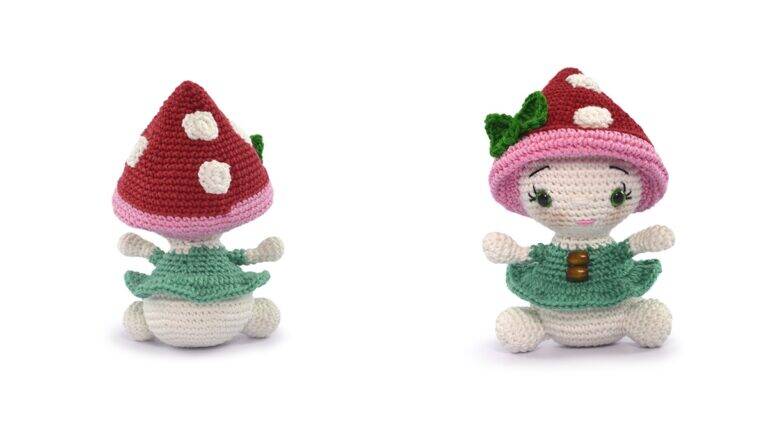 Baby Cogumelo em Amigurumi: Pequeno Encanto Feito à Mão!
