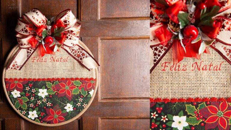 Bastidor Guirlanda de Natal com Patchwork: Guia Completo!