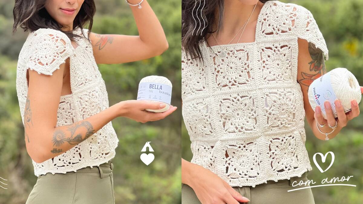 blusa de crochê