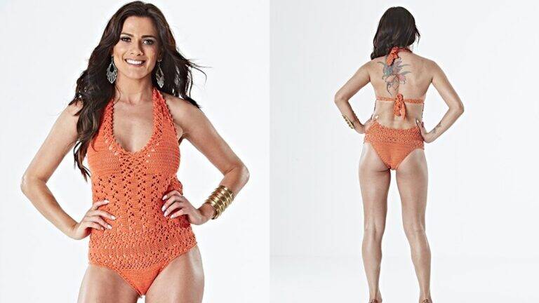 Body de Crochê Laranja: Use Essa Peça Linda Na Praia!