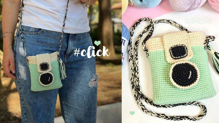 Bolsa de Crochê Click: Um Modelo Lindo e Criativo!