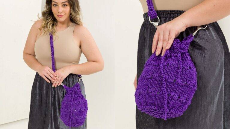 Bolsa de Crochê Roxo: Uma Peça Linda e Charmosa!