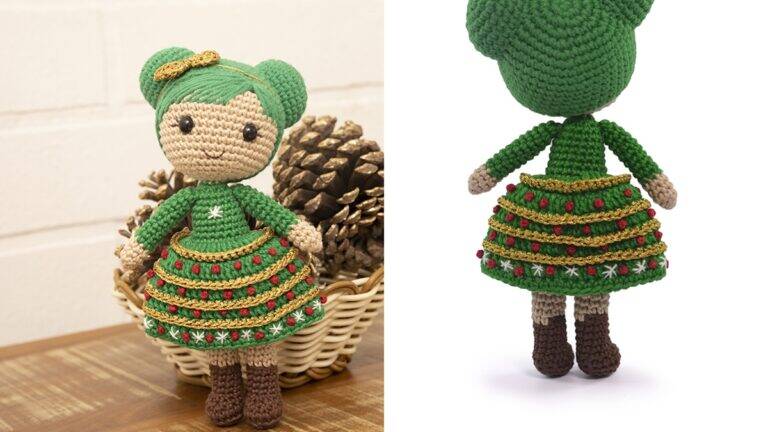 Boneca Natalina em Amigurumi: Tradição e Magia no Natal!