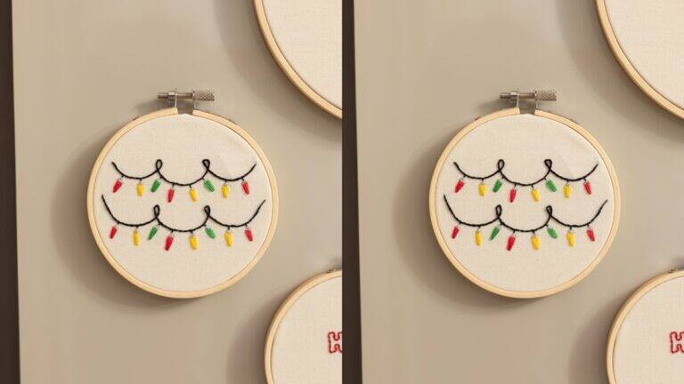Bordado de Luzes de Natal: Aprenda a Fazer Esse Bordado Lindo!