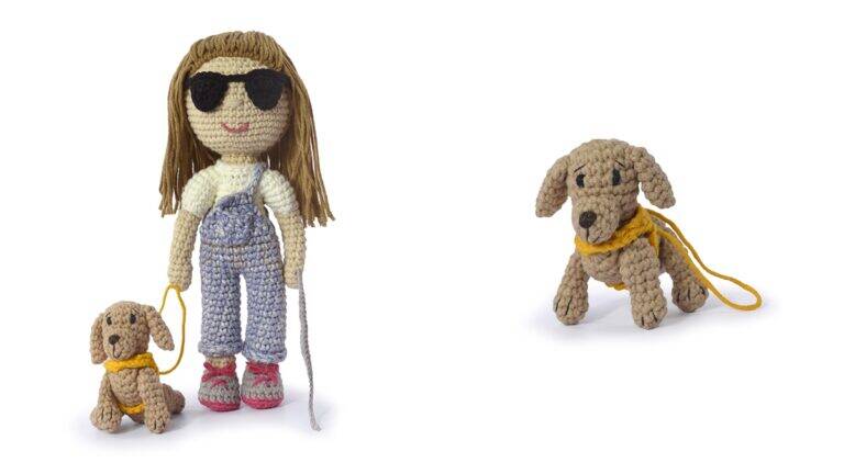 Bruna e Seu Cão-Guia em Amigurumi: Guia Completa!