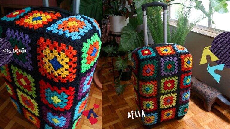 Capa de Mala em Crochê: Se Prepare para as Viagens!