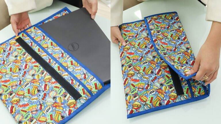 Capa para Notebook em Patchwork: Um Presente Especial!
