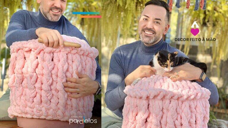 Capa para Puff em Tricô: Um Projeto Único e Charmoso!