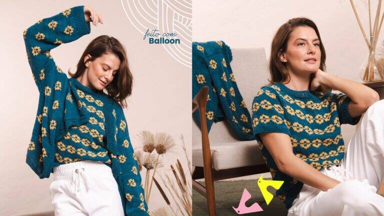Conjunto de Tricô: O Casaco e Blusa Feitos para Você!